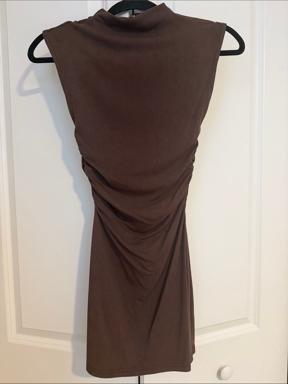 Brow Sleeveless Ruched Sheath Dress